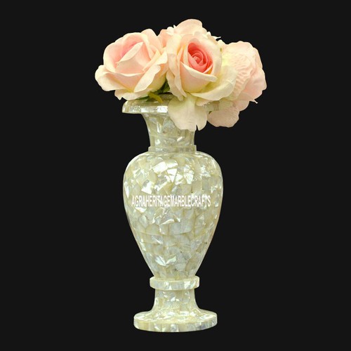 Decor marble flower vase - 12'',