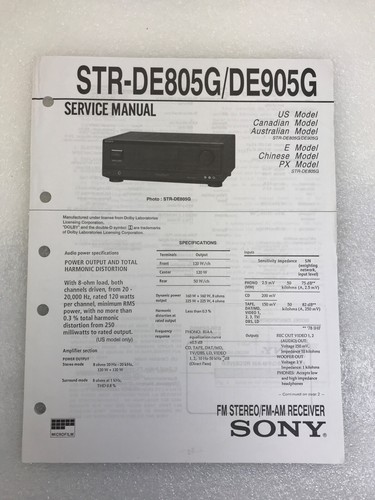 Sony str de805 - sony, original
