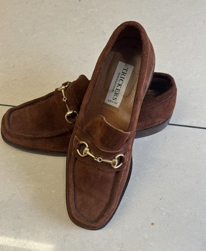 Trickers brown suede - suede, horsebit