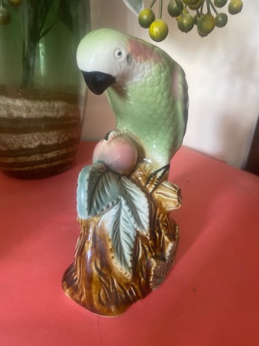 Ceramic brazilian parrot - ceramic, 7"