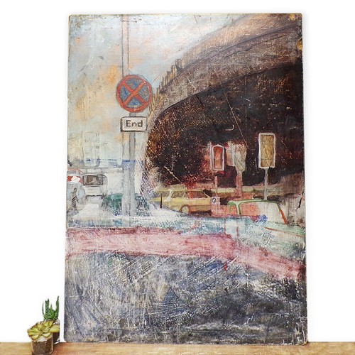 Oil painting street - painting,
