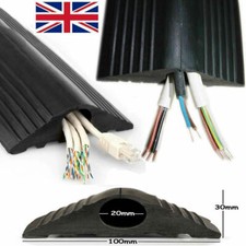 Floor Cable Cover Protector | Rubber Heavy Duty Trunking | Wire Lead Trip Bumper