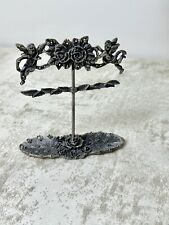 Vintage Jewellery Stand Display Earring Holder Cherubs Rose 