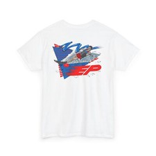 EP Water Skis - Vintage water ski slalom short-sleeve graphic T-shirt RWB