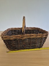 Vintage Wicker Basket with Handle Flower/Herb Trug/ Shopping/storage