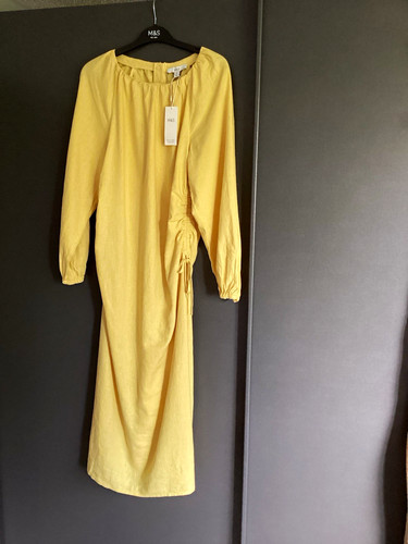 Womans gold linen - m&s, blend