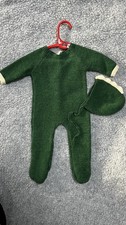 Newborn Photography Props Green Baby Outfits Knitting Set