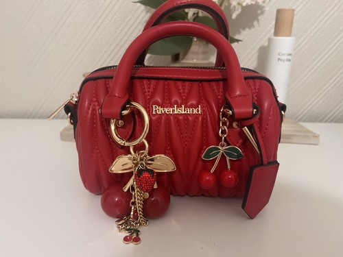 River island red quilted mini - river,