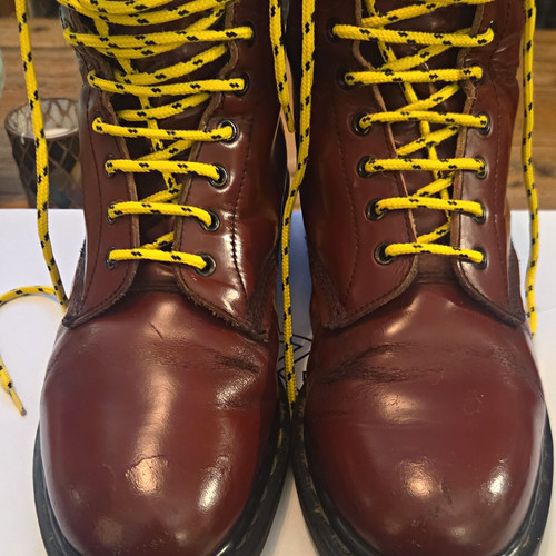 Martens red leather - martens,
