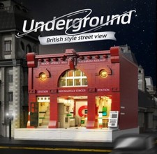 Underground Station + LED - Construction Modular Brick Model 1836 PCS - UK Stock