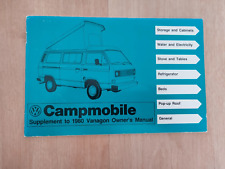 1980 VW T25/T3 Westfalia Vanagon Campmobile Camper Owners User Manual