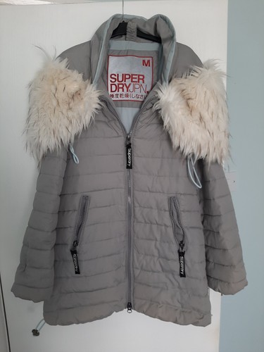 Ladies grey fur trim - fur,
