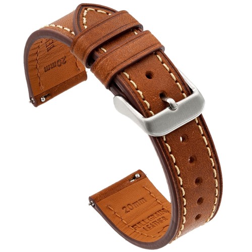 Italian leather watch band - leather,