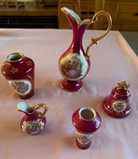 Limoges Porcelain Vases and Bell