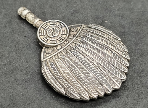 Antique taoist feather - antique, fan