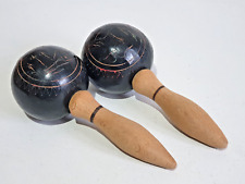 Vintage Handcrafted Cuban Maracas "Hecho a Mano" from Holguin Cuba