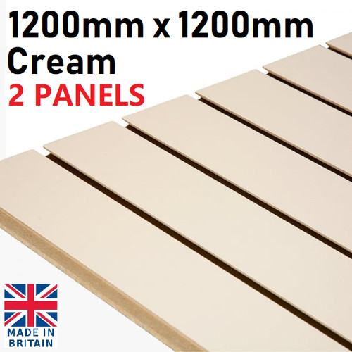 Cream slatwall 1200mm x - 2,
