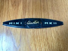 Classic Genuine MK2 Austin Mini Genuine Boot Badge Insert Rare NOS Works Downton