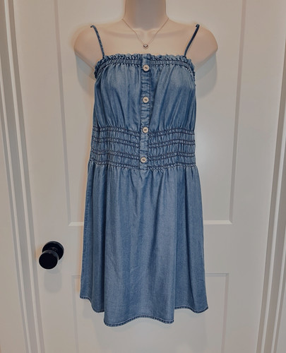 Ruched tencel denim spaghetti - tencel,