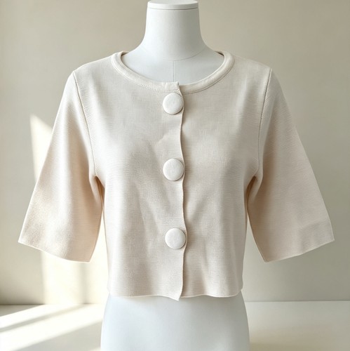 Womens beige knit cropped - womens,