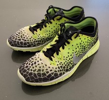 Nike Free TR Fit 5 Trainers/Running Shoes UK6/EU40 Neon Yellow Animal Print