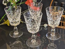 Four Royal Brierley Bruce Crystal Wine Glasses