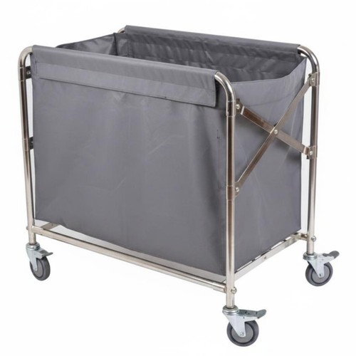 Stainless steel linen trolley - linen,