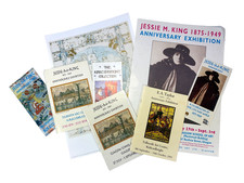 Collection of Jessie M. King Ephemera; Posters, leaflets, cuttings, articles etc