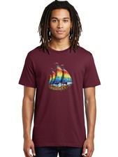 Rainbow sailboat mens - rainbow-sailboat, graphic