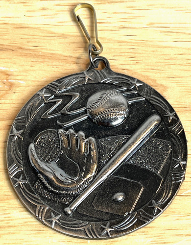 Baseball school award medal - baseball,