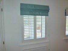 Roman Blind by Paoletti - 91cm wide x 137cm drop - Fully Lined - Teal Blue