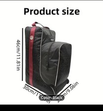 Long Black & Red Hat Riding Boot Bag 