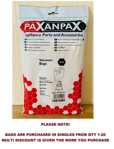 Qty vacuum bags - 1-20,