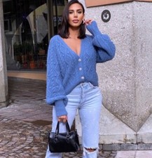 Zara Cable Knit Cardigan With