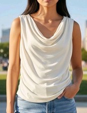 LOFT Sleeveless Ruched Tank