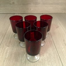 Vintage French Ruby Red Glass