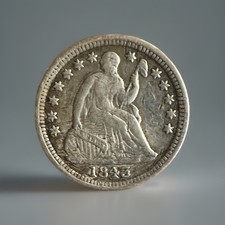 1843,LIBERTY SEATED SILVER HALF DIME