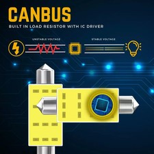 FIT CITROEN Festoon White LED COB SMD Light Bulbs Lamps Interior C5W Bulbs 12v 