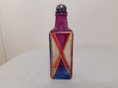 Hand painted bottle decorative - painted,