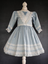 Blue Silk Dress for Antique or