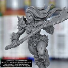 B36 FEMALE ORC WARRIOR Fantasy: Artisan Guild, 3D Resin Miniature 28mm 32mm