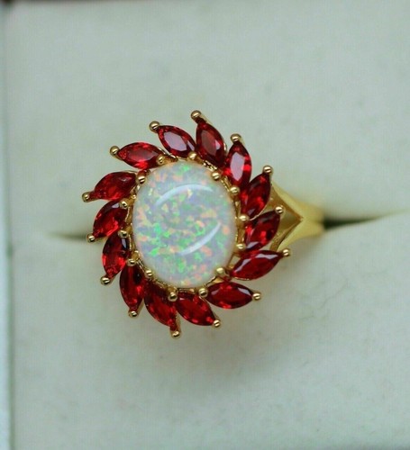 Lab created fire opal - ct,