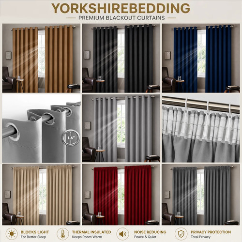 2pcs blackout curtains eyelet - 2pcs,