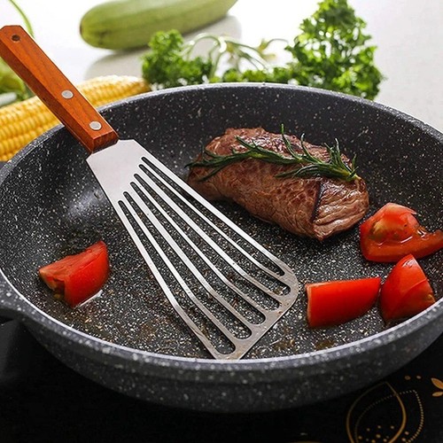 Stainless steel frying spatula - stainless,