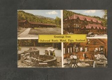 Postcard Scotland Elgin Oakwood Rustic Motel