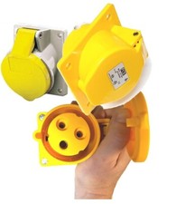 Panel Mounted Socket Angled Fitting 32A 110v 32 Amp 110 Volt For Generator PCE