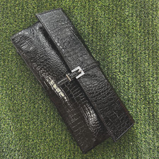 Jasper Conran Clutch Bag Black Mock-Croc Polyurethane Occasion Wedding