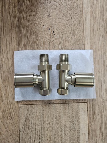 Brushed brass radiator valves - brushed,