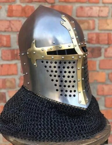 Medieval armor barbule helmet - medieval,