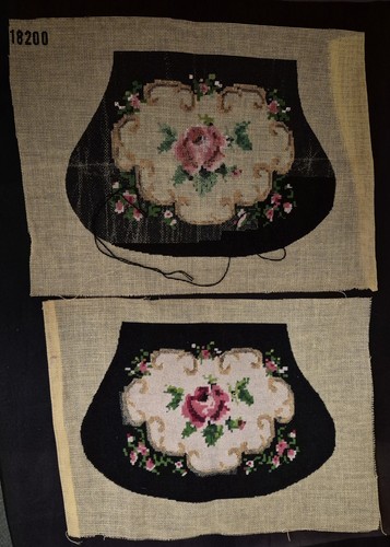 Antique petit point canvas - petit,